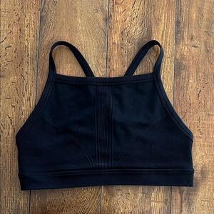 Alala Black Ribbed Activewear Top